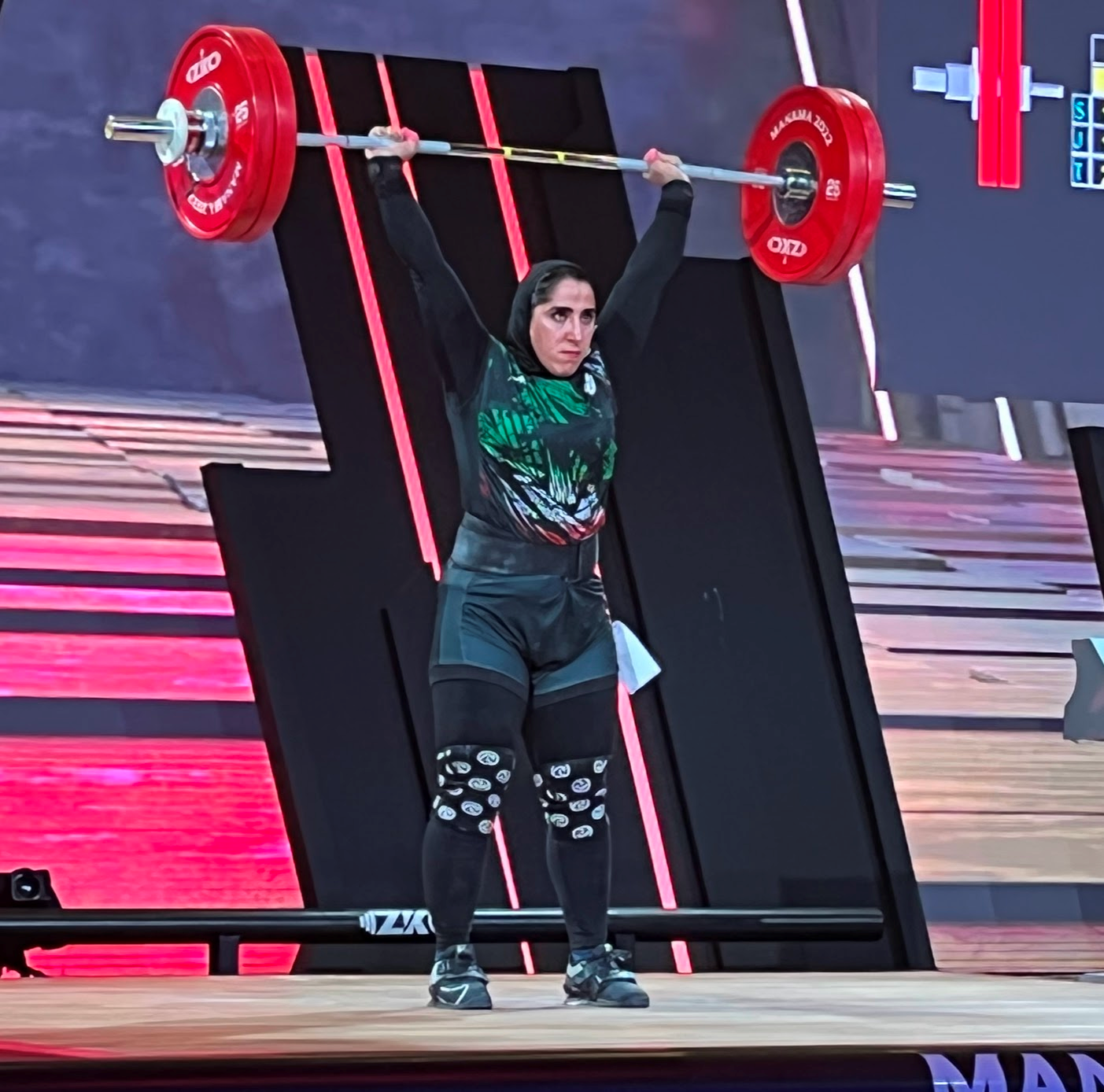 Seyyedeh Elham Hosseini became Iran's first female continental champion at the Asian Weightlifting Championships today ©Brian Oliver