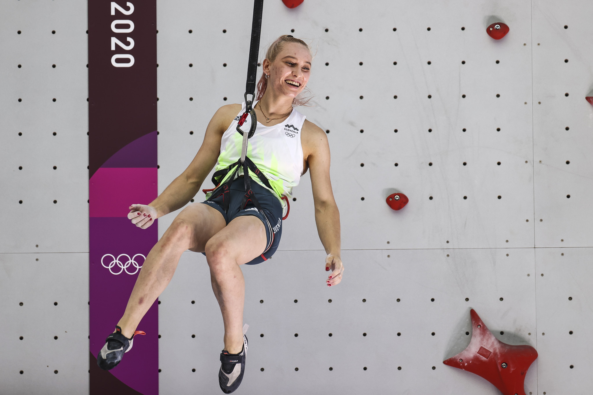 Slovenia's Janja Garnbret was one of the first two athletes to become a sport climbing Olympic champion ©Getty Images