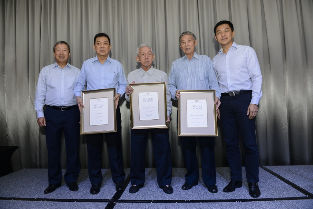 Three Singaporeans have been honoured for their contribution to the Olympic Movement ©SNOC