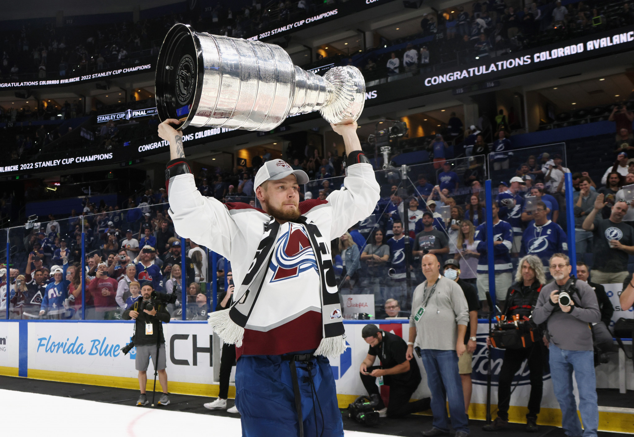 Valeri Nichushkin, pictured after winning this year's Stanley Cup with Colorado Avalanche ©Getty Images