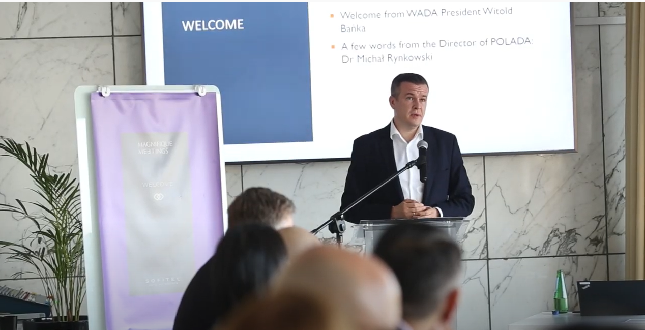 Anti-doping bodies from around the world took part in the first in-person meeting of WADA's Sport Human Intelligence Network in Warsaw ©YouTube