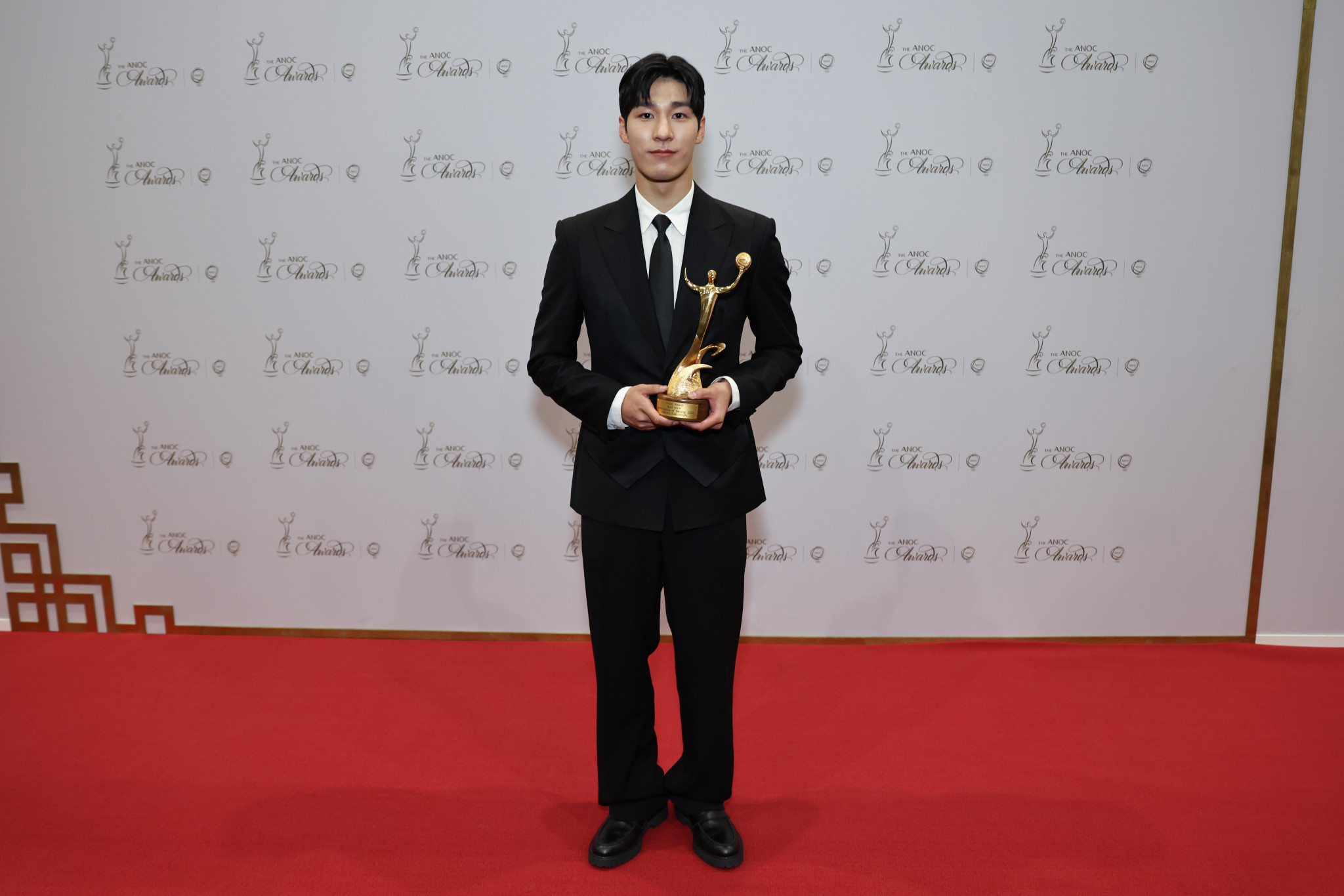 South Korea's Hwang Dae-heon staved off stiff competition to win the best male athlete at Beijing 2022 award ©ANOC