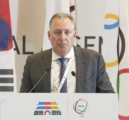 Russian Olympic Committee President Stanislav Pozdnyakov was accused of using "inappropriate propaganda" during a presentation at the ANOC General Assembly ©ANOC