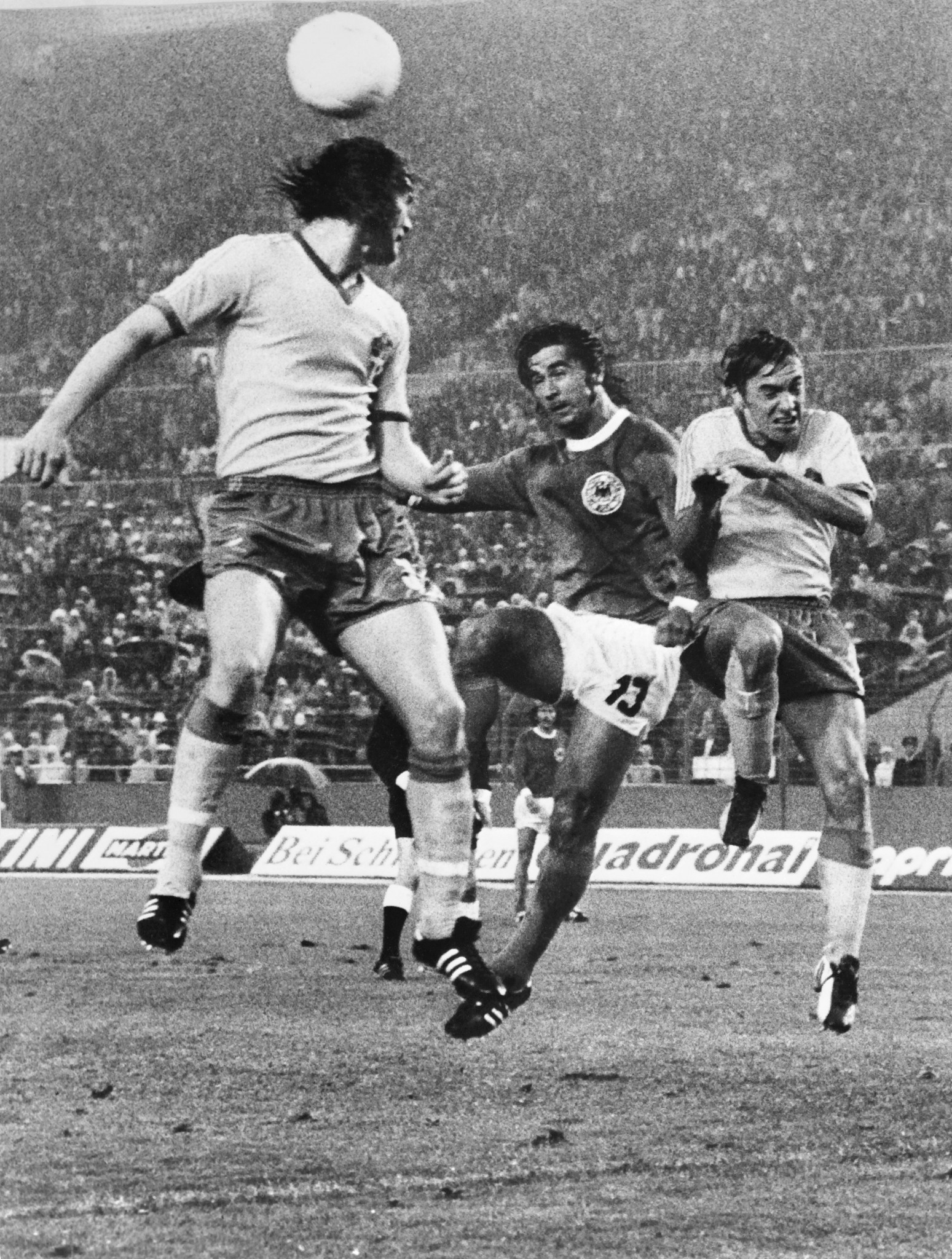 West Germany's 4-2 victory over Sweden at the 1974 FIFA World Cup has gone down as a classic despite the heavy rain ©Getty Images