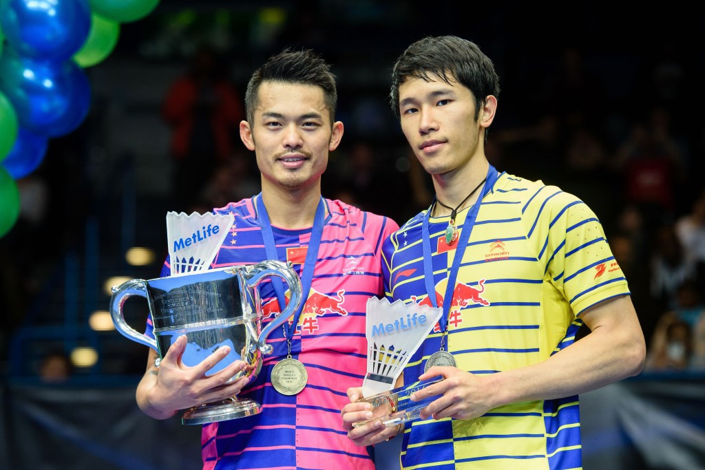 Lin Dan (left) claimed his sixth men's title at the Championships