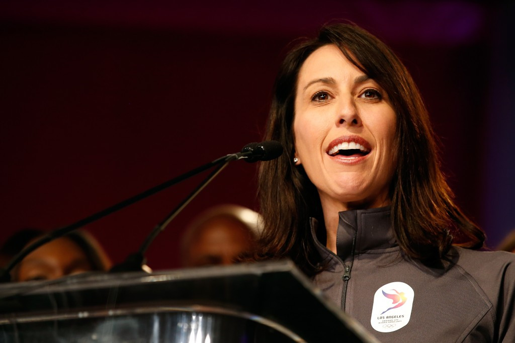 Los Angeles 2024 vice-chair Janet Evans underlined the focus on the athletes when unveiling its advisory panel ©Getty Images
