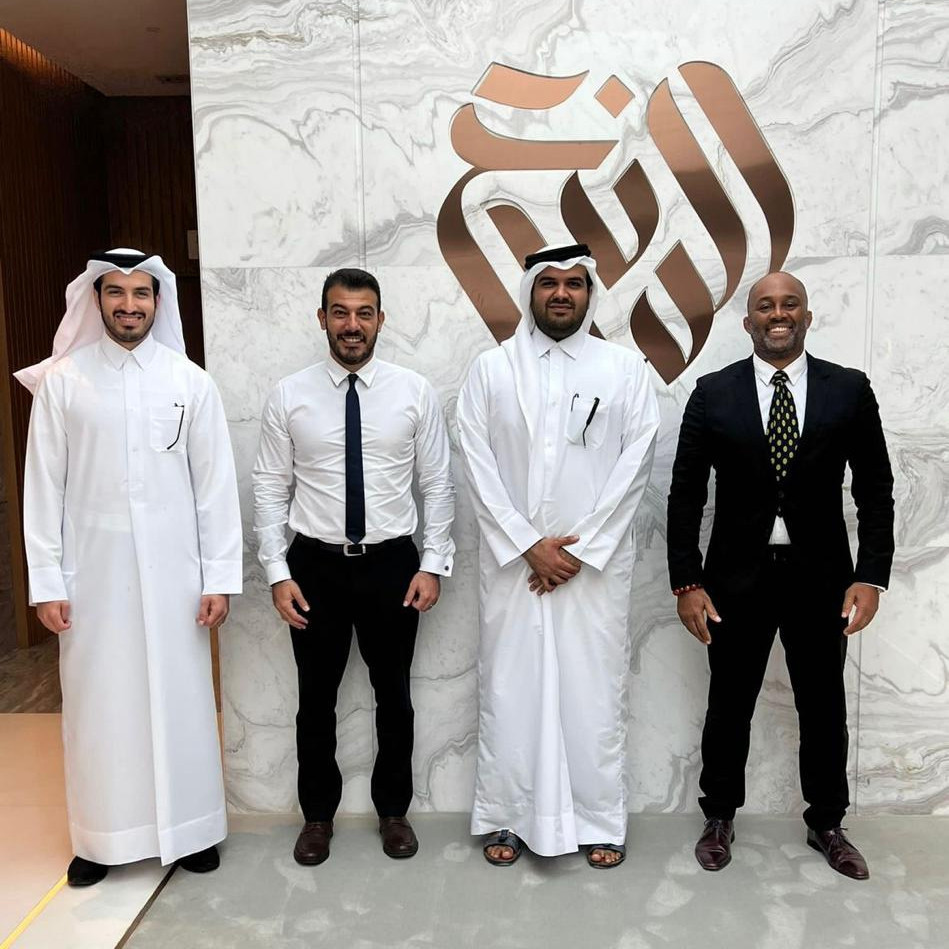 IMMAF President Kerrith Brown, right, praised Qatari facilities during his trip to the country ©IMMAF