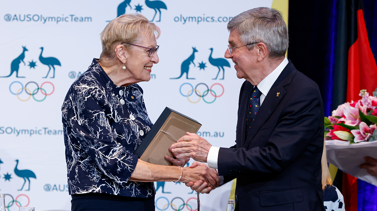 Helen Brownlee, left, is one of six Australians on IOC commissions ©AOC
