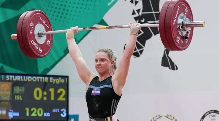 Eyglo Fanndal Sturludottir became Iceland's first major weightlifting champion at the European Junior and Under-23 Championships ©EWF/Isaac Morillas