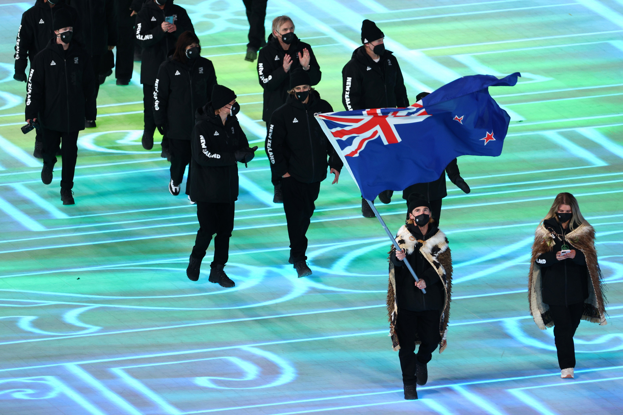 Olympians from New Zealand's Tokyo 2020 and Beijing 2022 teams were presented with unique pins by the NZOC ©Getty Images