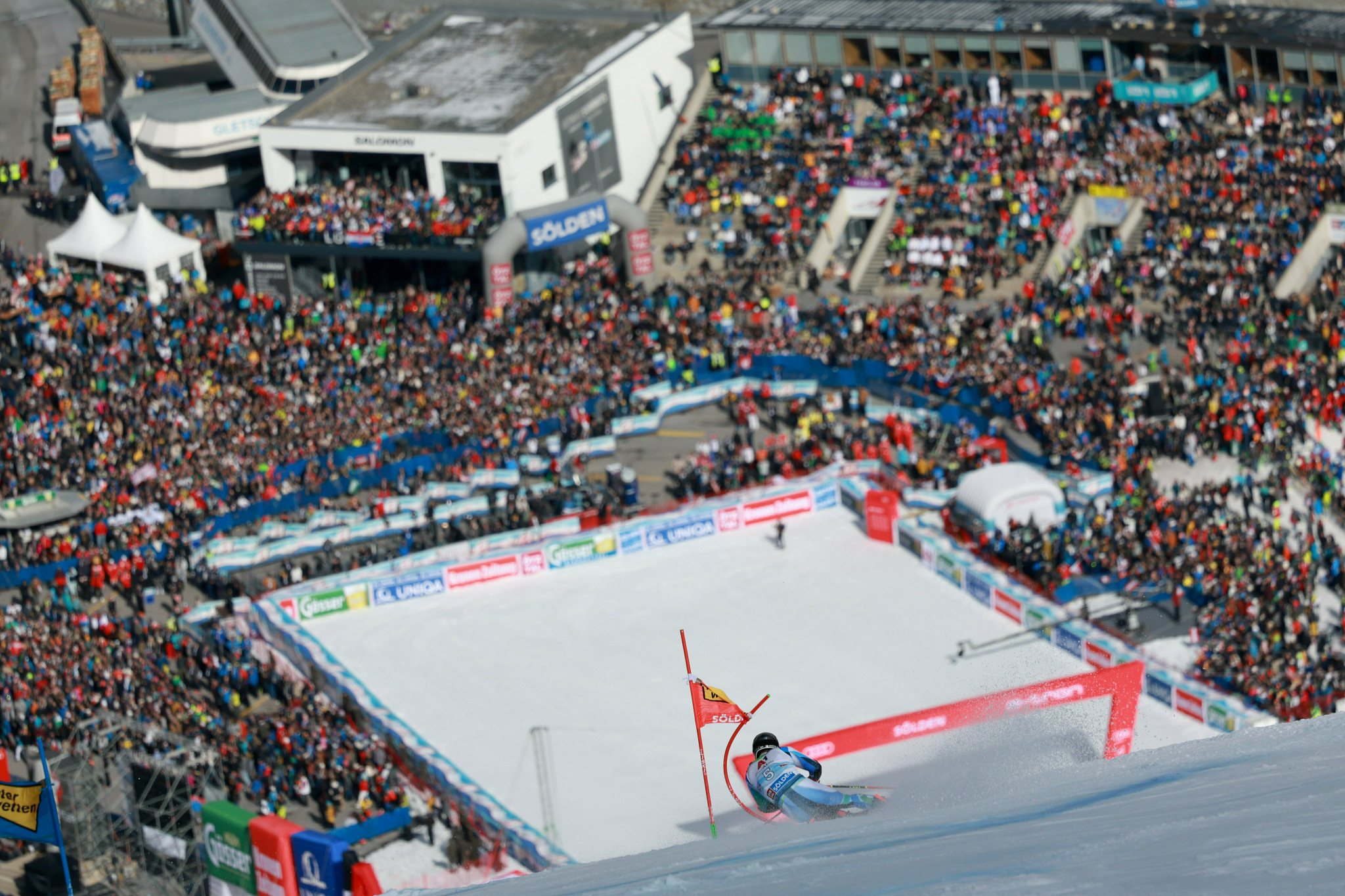 Sölden in Tyrol staged the opening Alpine Ski World Cup event of the season ©Getty Images