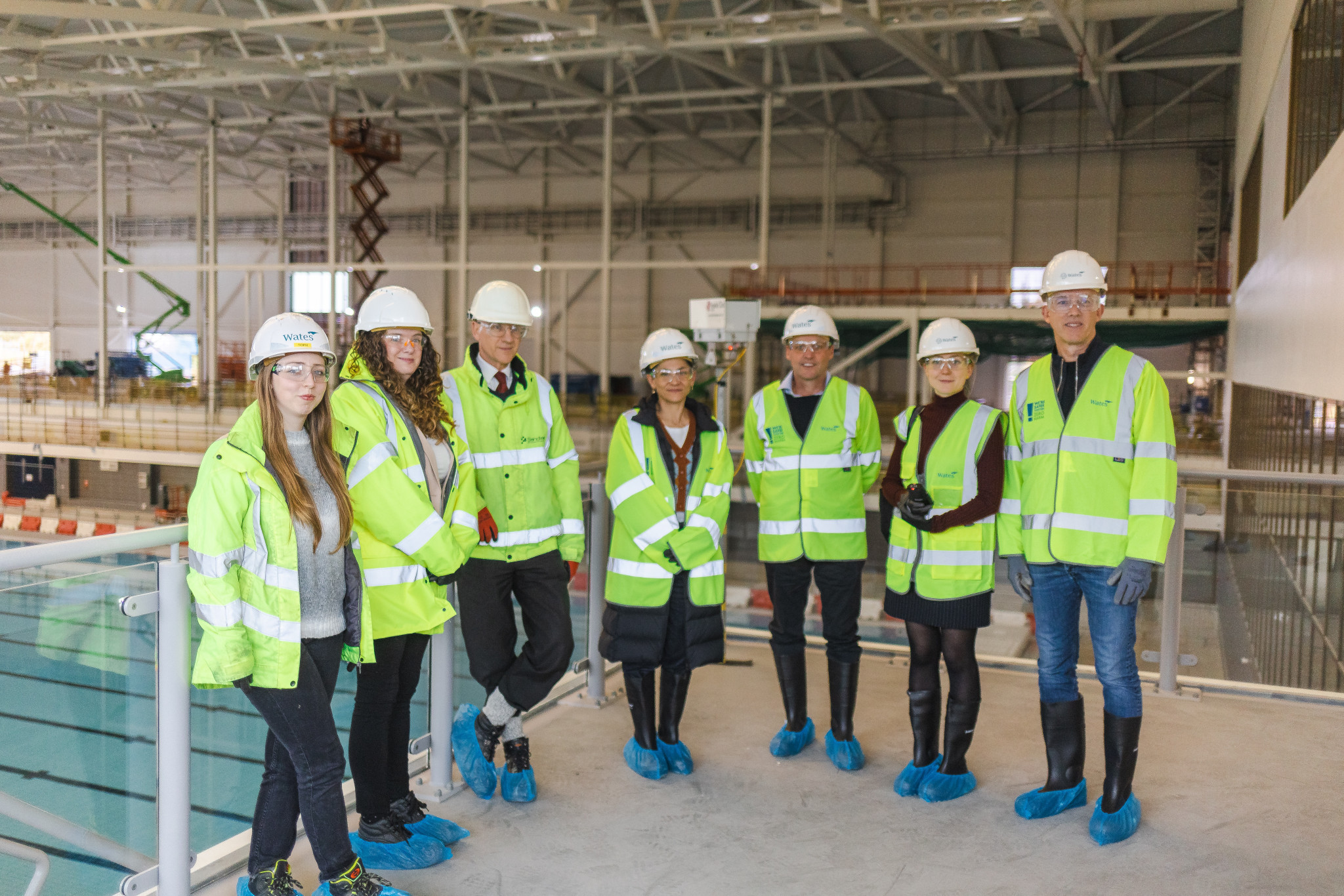 The Wates Construction team met with Australian officials at the Sandwell Aquatics Centre ©Sandwell Council