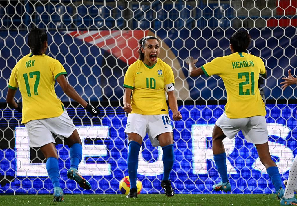 South American champions Brazil are due to meet European champions England in the first women's Finalissima at Wembley next April ©Getty Images