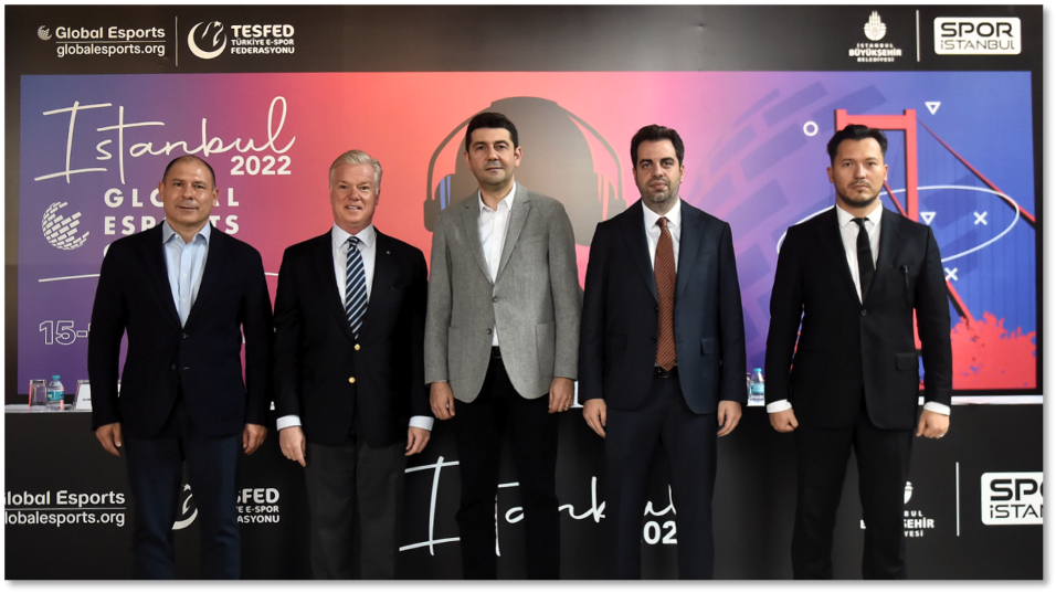 Marking the 50-day countdown to the 2022 Global Esports Games, GEF chief executive Paul Foster, second from left, was in Istanbul, leading the fifth technical visit ©GEF