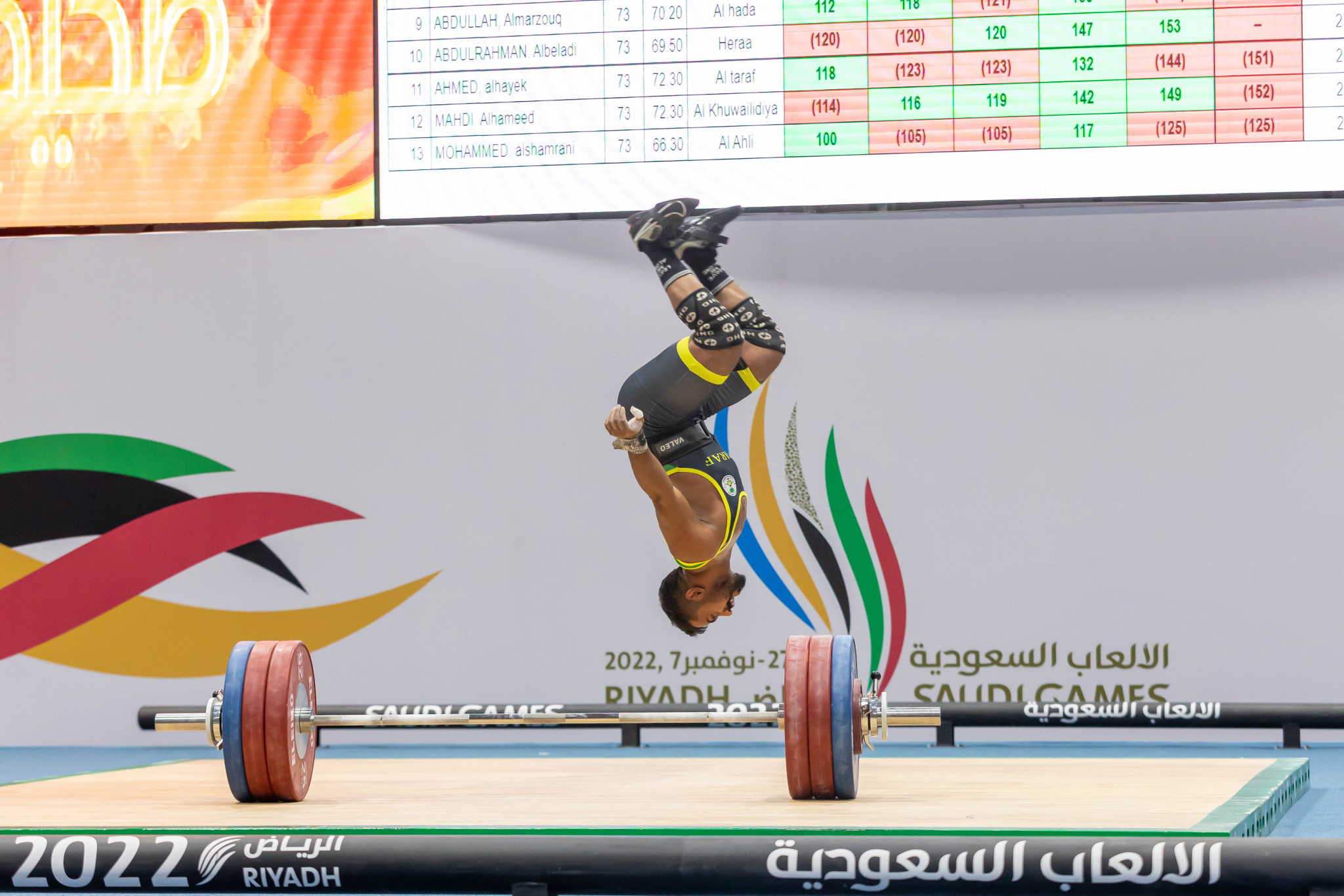 Nawaf Al-Mazydi reactively celebrated winning gold by performing a backflip ©Saudi Games