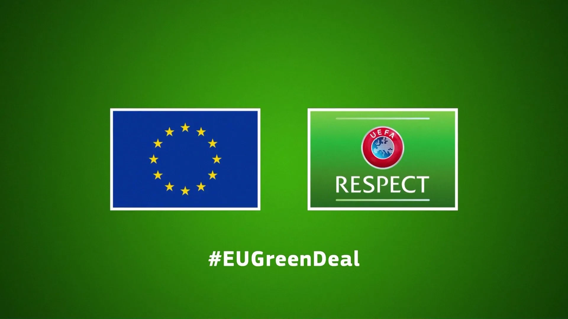 This is the second season in UEFA's three-year deal to run a TV campaign with the European Commission to promote the EU's Green Deal ©UEFA