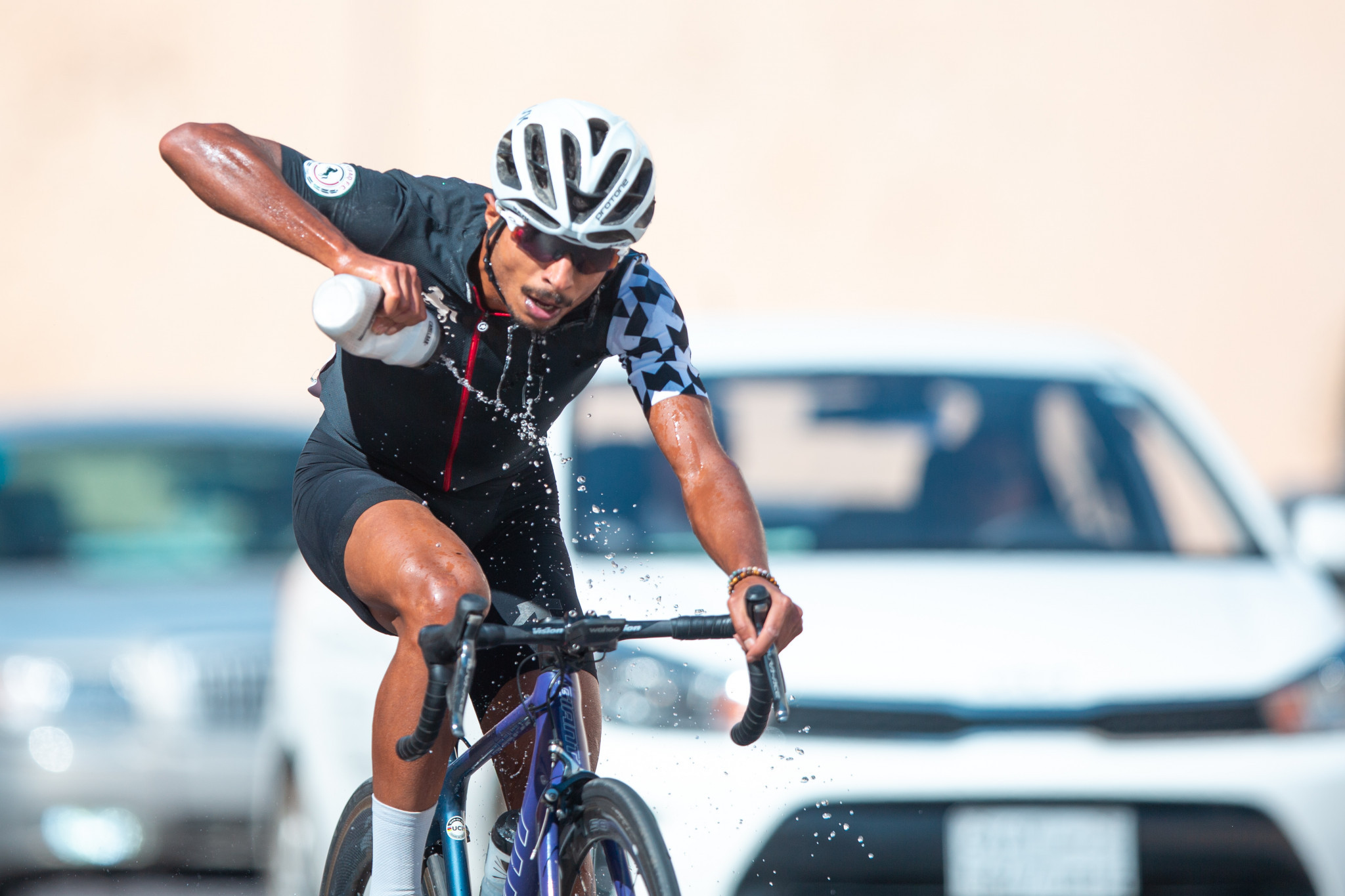 Mohammed Al-Jaber was the men's road race ©Saudi Games