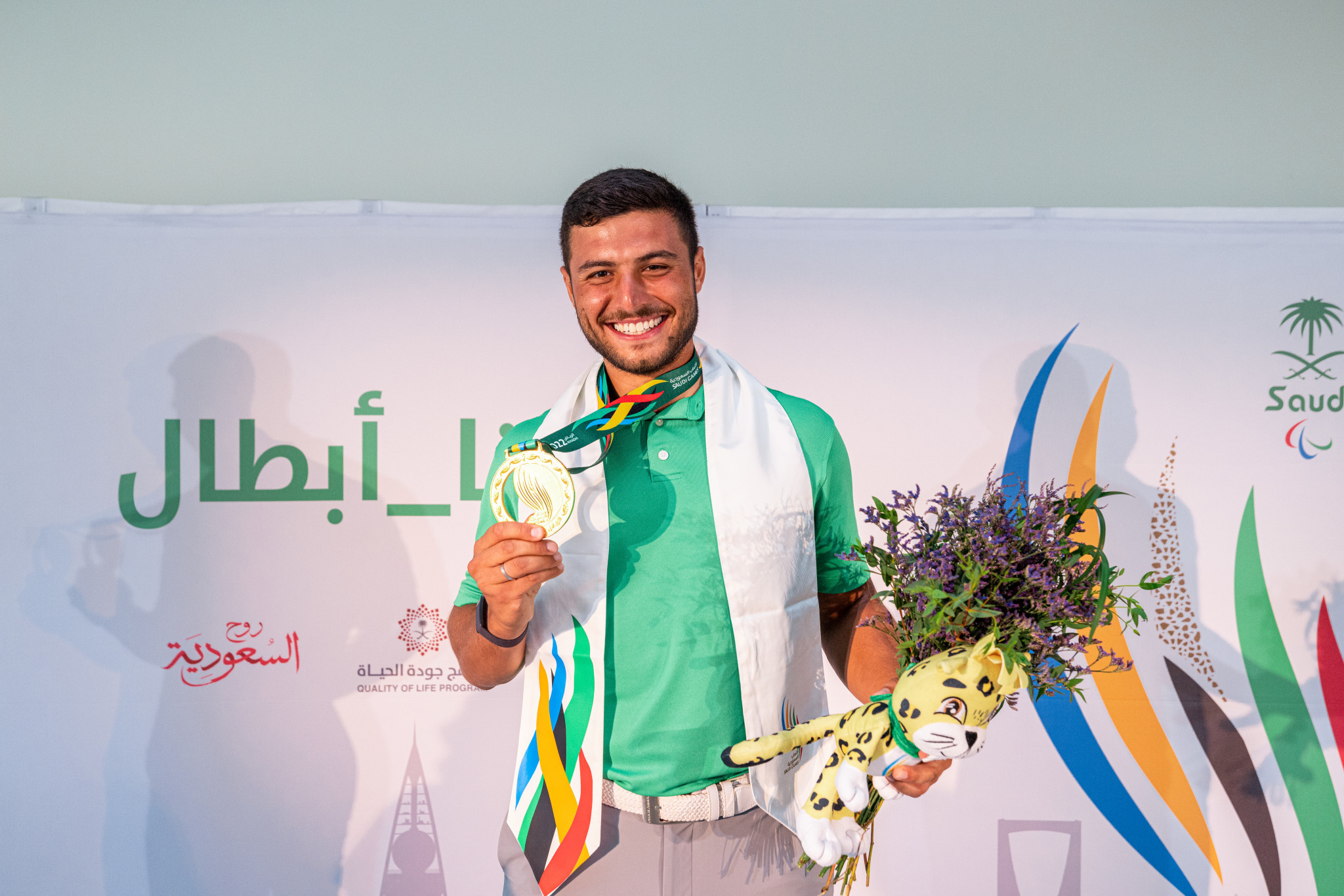 Faisal Al-Salhab topped the two-day golfing charts ©Saudi Games