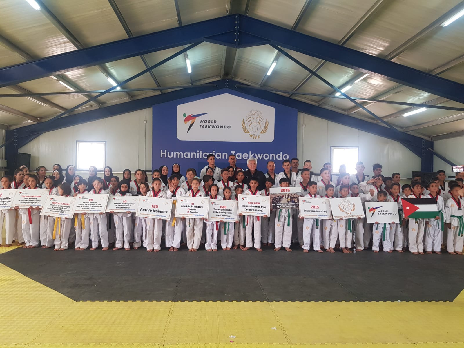 World Taekwondo President Chungwon Choue paid a visit to the Taekwondo Humanitarian Foundation's flagship project in Jordan ©World Taekwondo 