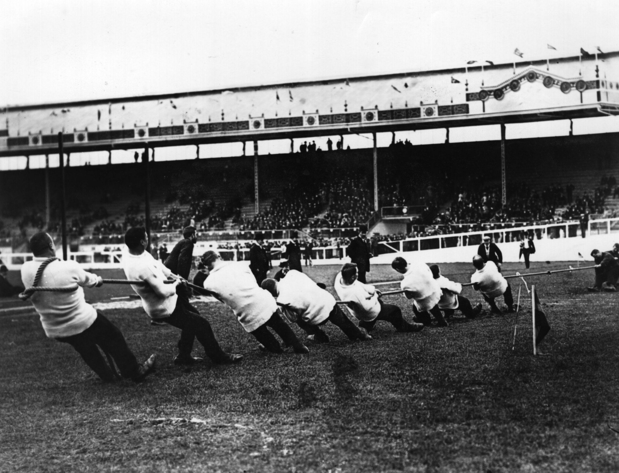 London 1908 is among editions of the Olympic Games where tug of war was contested ©Getty Images
