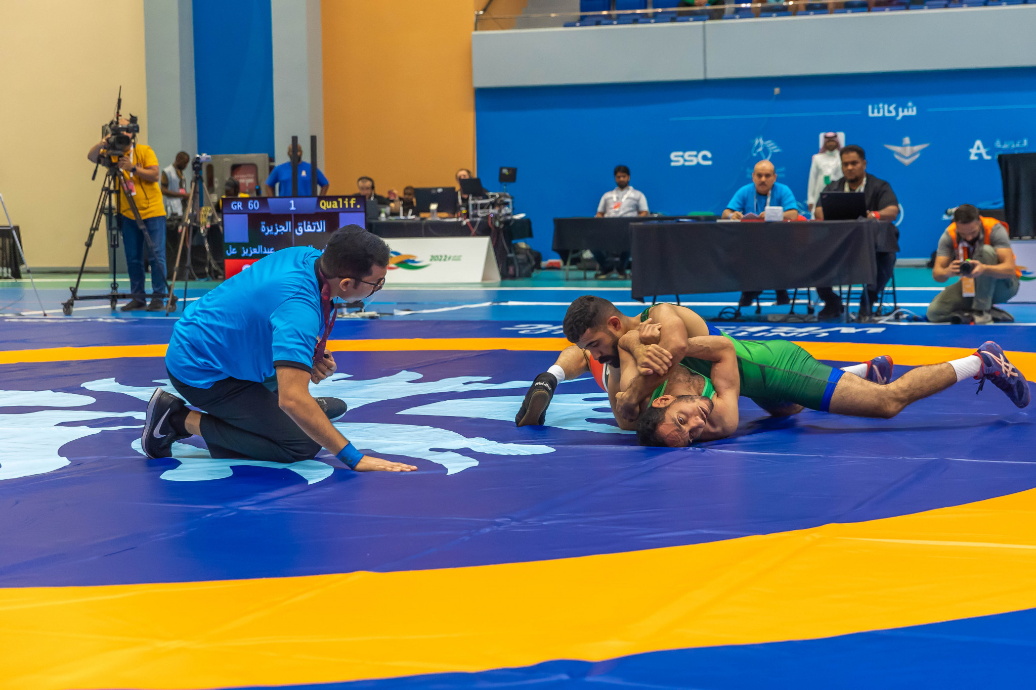 Wrestling qualifications were staged during the morning ©Saudi Games
