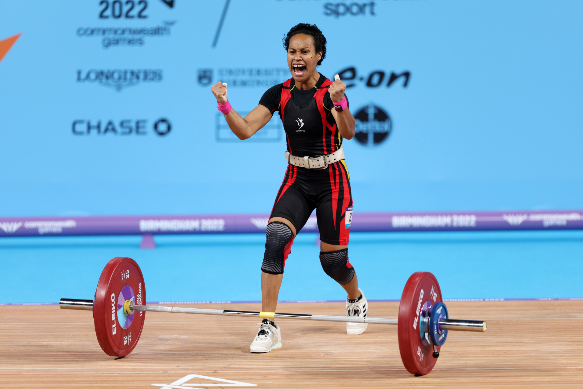 Dika Toua, one of the biggest stars in weightlifting in Oceania, will hope to qualify for a sixth Olympics in Paris ©Getty Images