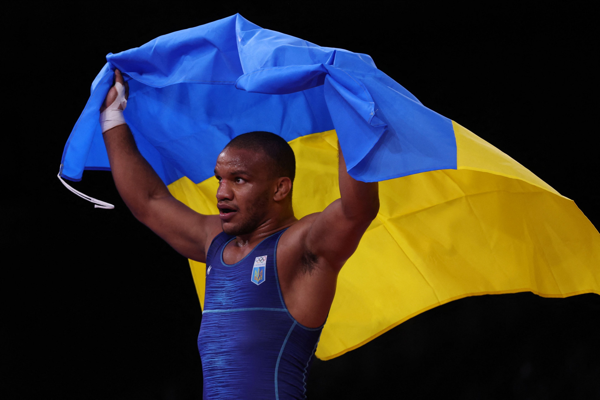 Zhan Beleniuk is a two-time Olympic wrestling medallist ©Getty Images