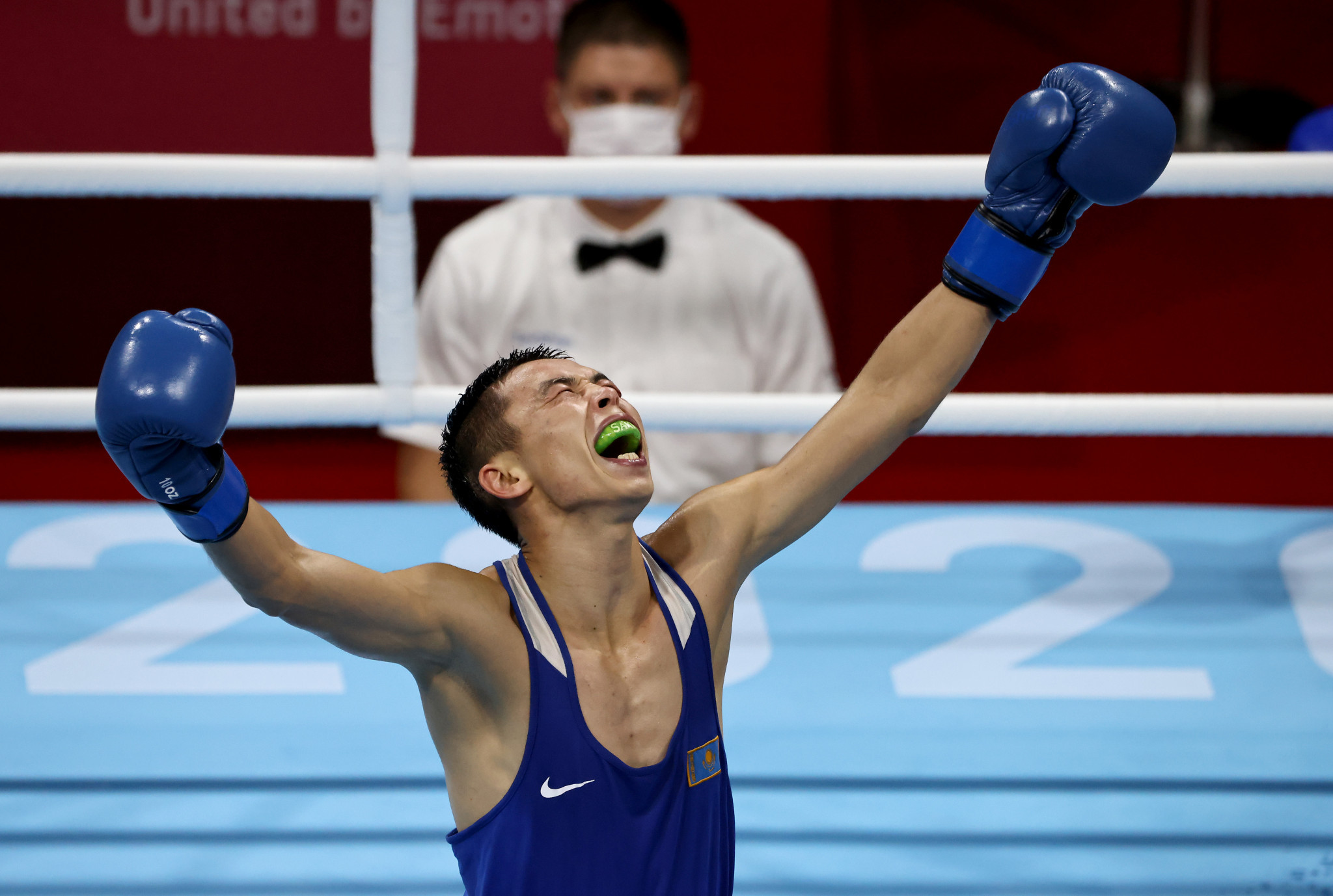Saken Bibossinov of Kazakhstan won today at the Asian Boxing Championships ©Getty Images