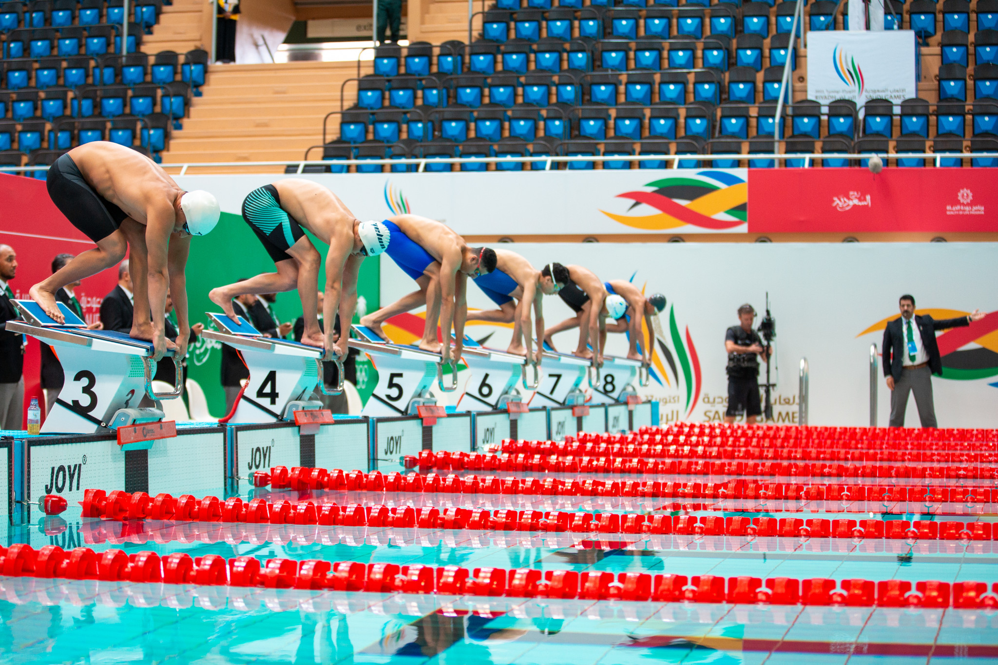 Swimmers took to the SAOC Complex pool for another day of action ©Saudi Games