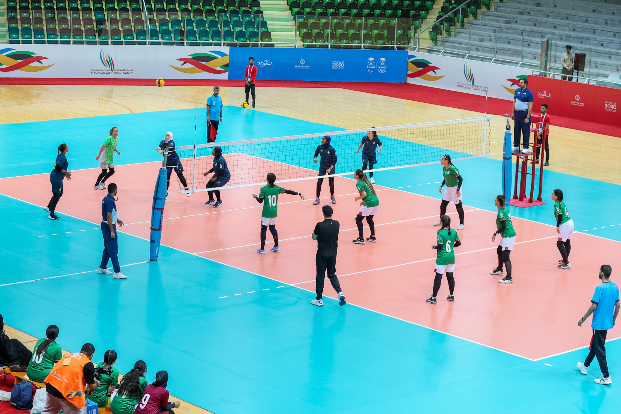 The second set of women's volleyball matches were staged at the SAOC Complex ©Saudi Games