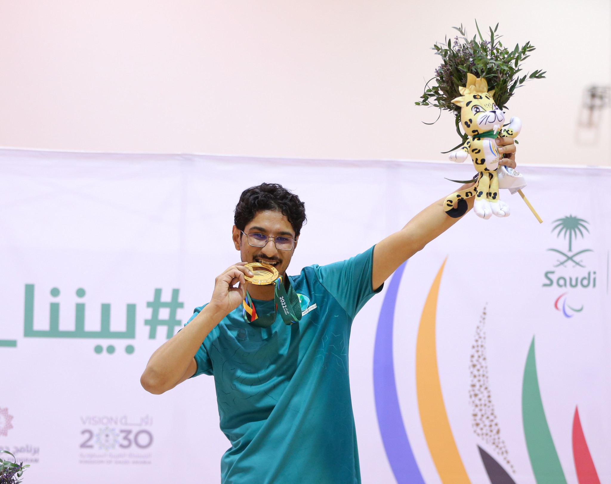 Nasser Hassan Siraj came out on top in the Para table tennis ©Saudi Games