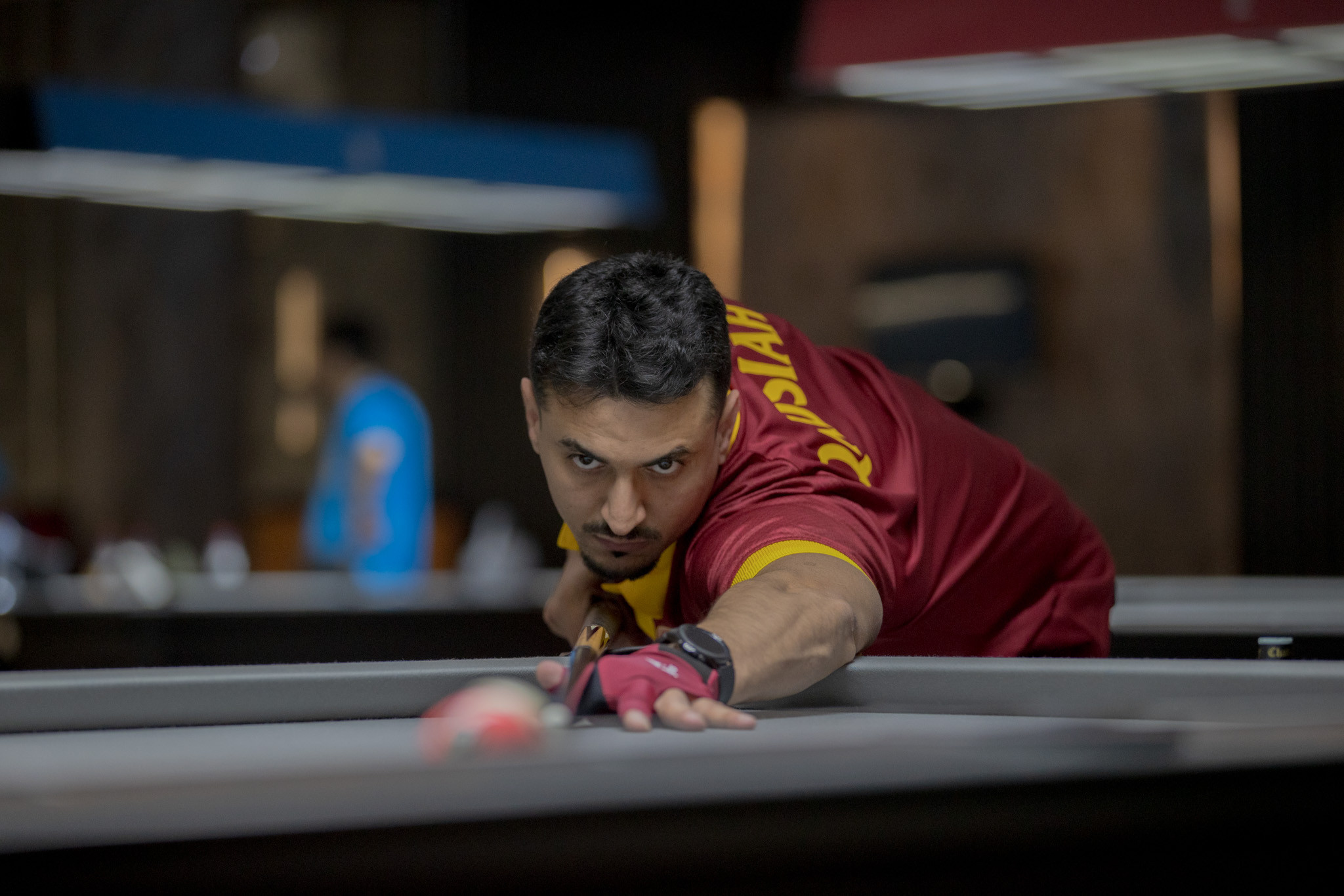 Billiards action continued with athletes keen to reach the finals on November 2 ©Saudi Games