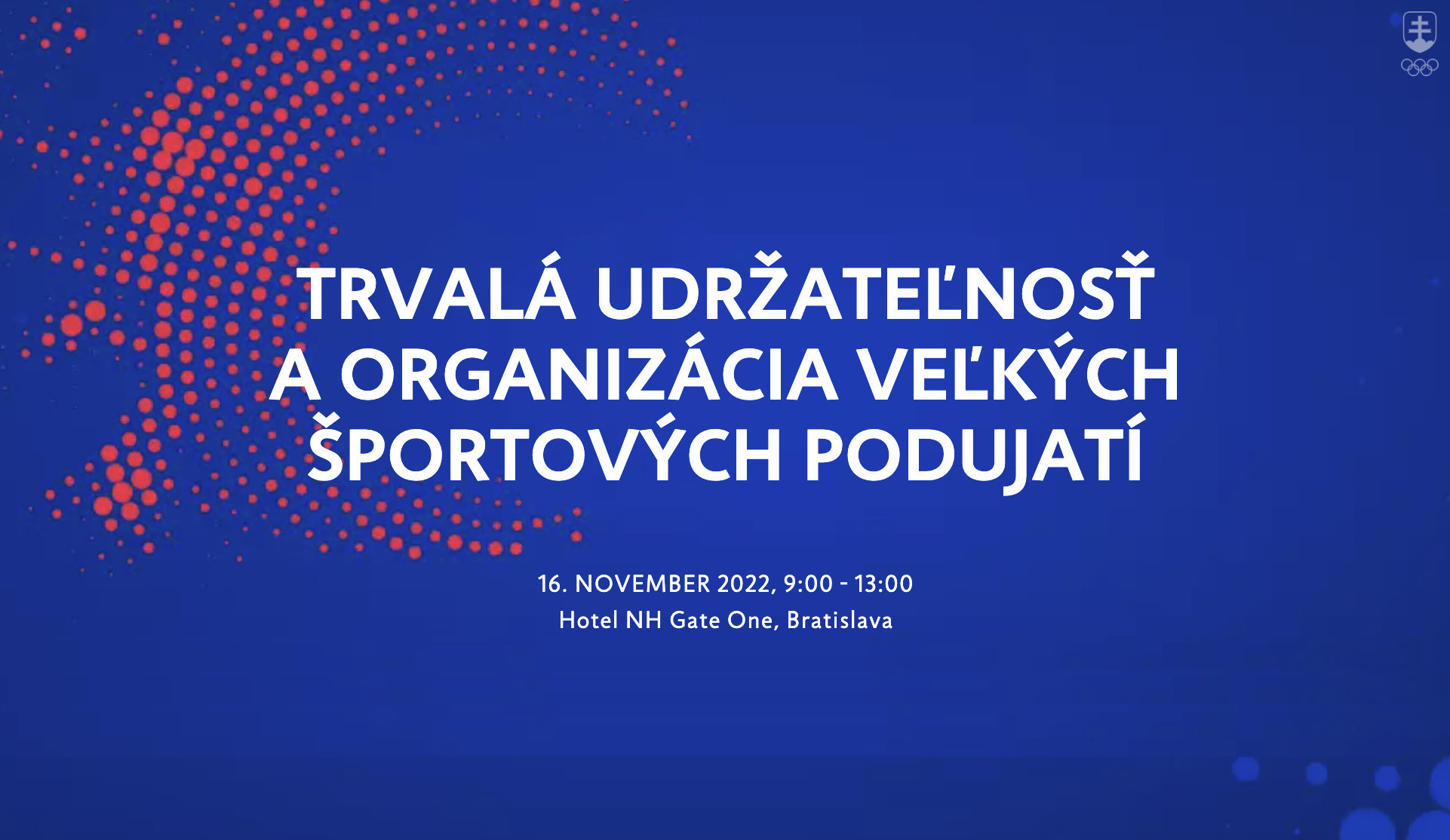 The Sport (R)Evolution conference is due to be held in Bratislava on November 16 ©SOŠV 