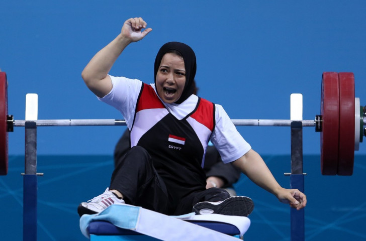 Egyptian powerlifter Fatma Omar has had her two-year doping ban cut to one ©Getty Images