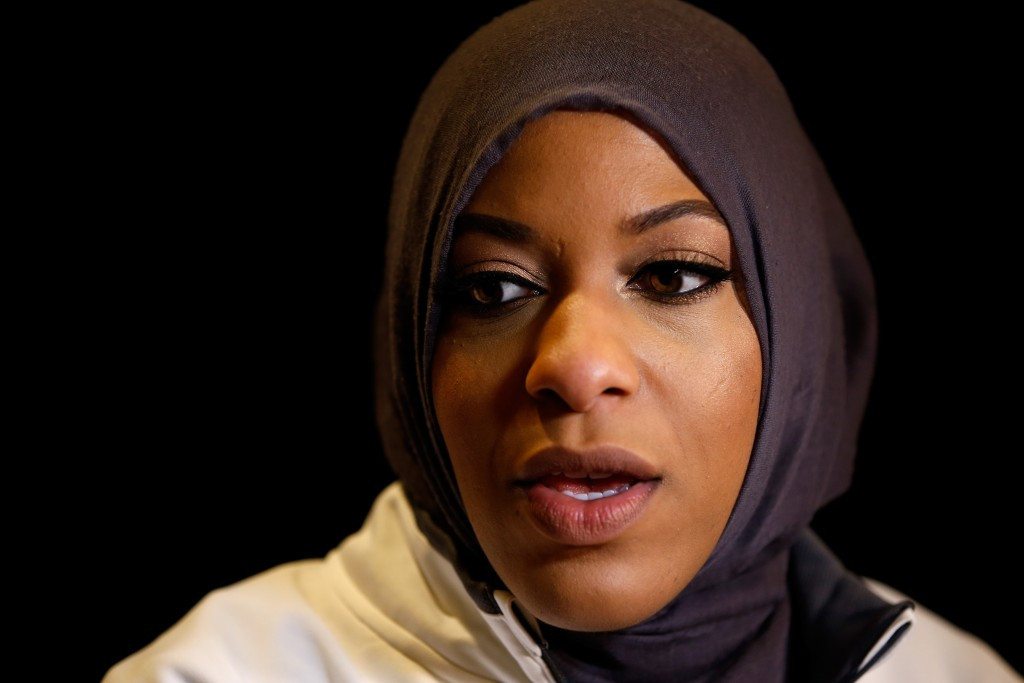 American fencer Ibtihaj Muhammad was asked to remove her hijab at an event in Austin ©Getty Images