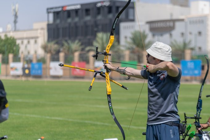 Archers took aim at targets in the opening ranking rounds ©Saudi Games