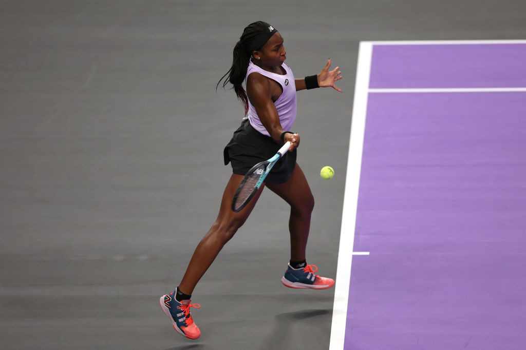 Coco Gauff, making her WTA Finals debut, lost her opening round-robin match against Caroline Garcia ©Getty Images