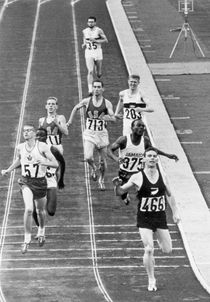 Wilson Kiprugut, pictured finishing third in the 1964 Tokyo Games men's 800m won by New Zealand's Peter Snell, thus securing Kenya's first Olympic medal, has died aged 84 ©Getty Images
