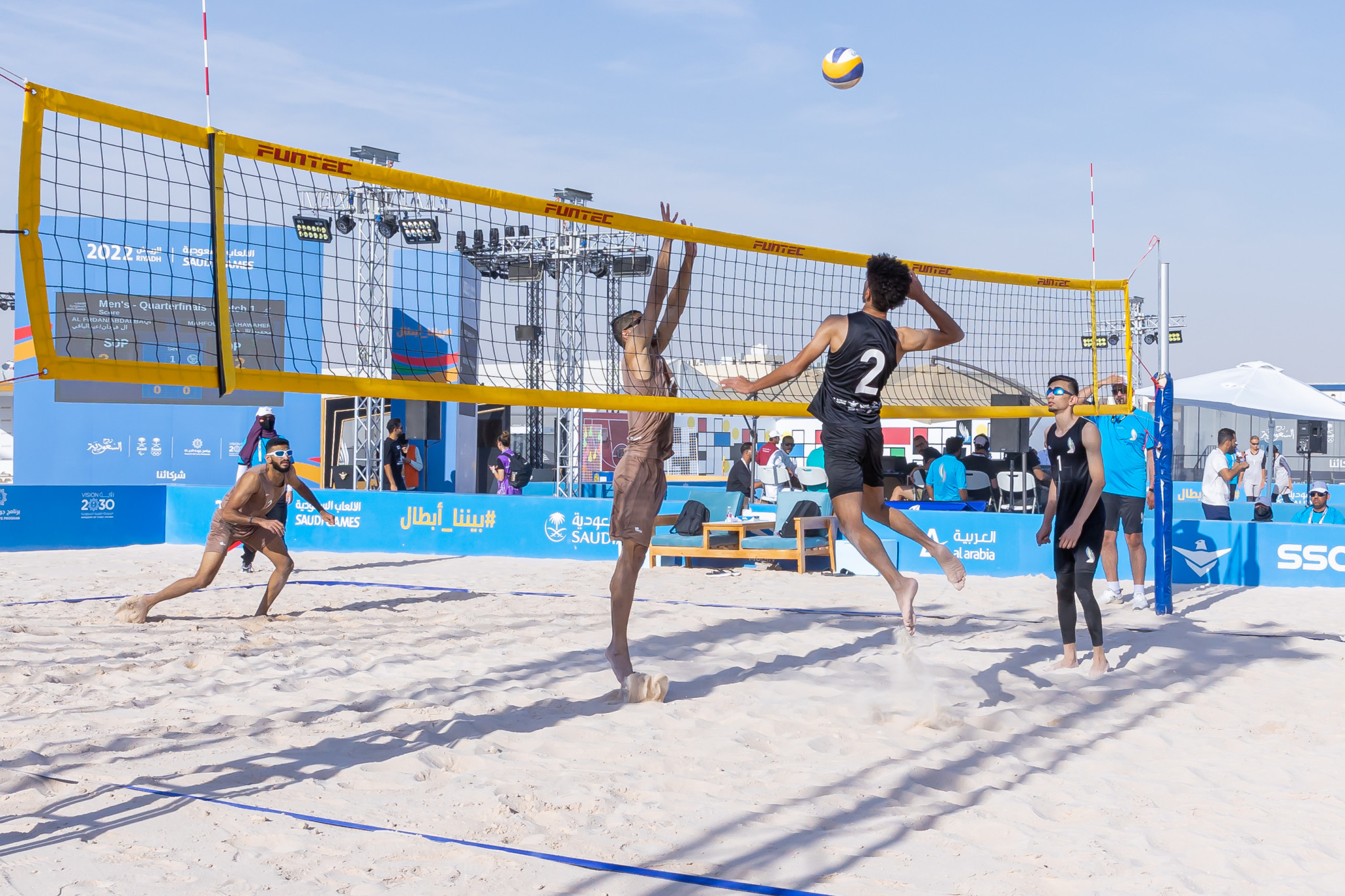 Quarter-finals and semi-finals were held in beach volleyball ©Saudi Games