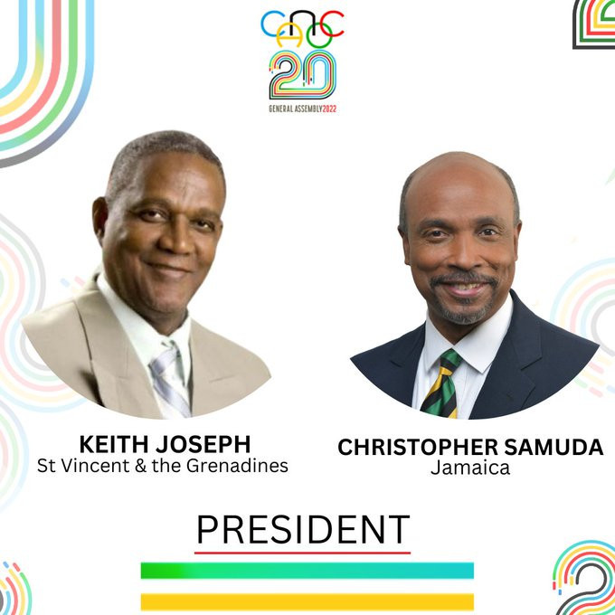 Keith Joseph of St Vincent and the Grenadines and Jamaica's Christopher Samuda are both candidates for the CANOC Presidency ©CANOC