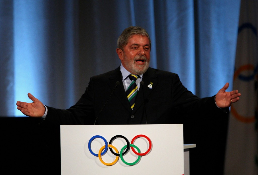 Luiz Inacio Lula da Silva, pictured speaking during a presentation at the 2009 IOC Session in Copenhagen where Rio de Janeiro were awarded the 2016 Olympics and Paralympic Games ©Getty Images