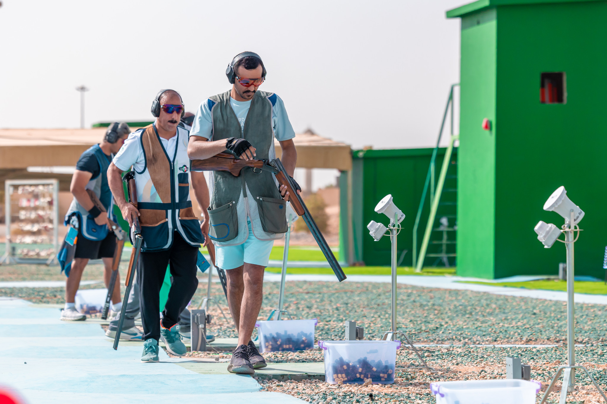 The men's trap was the sole shooting category to stage medals ©Saudi Games