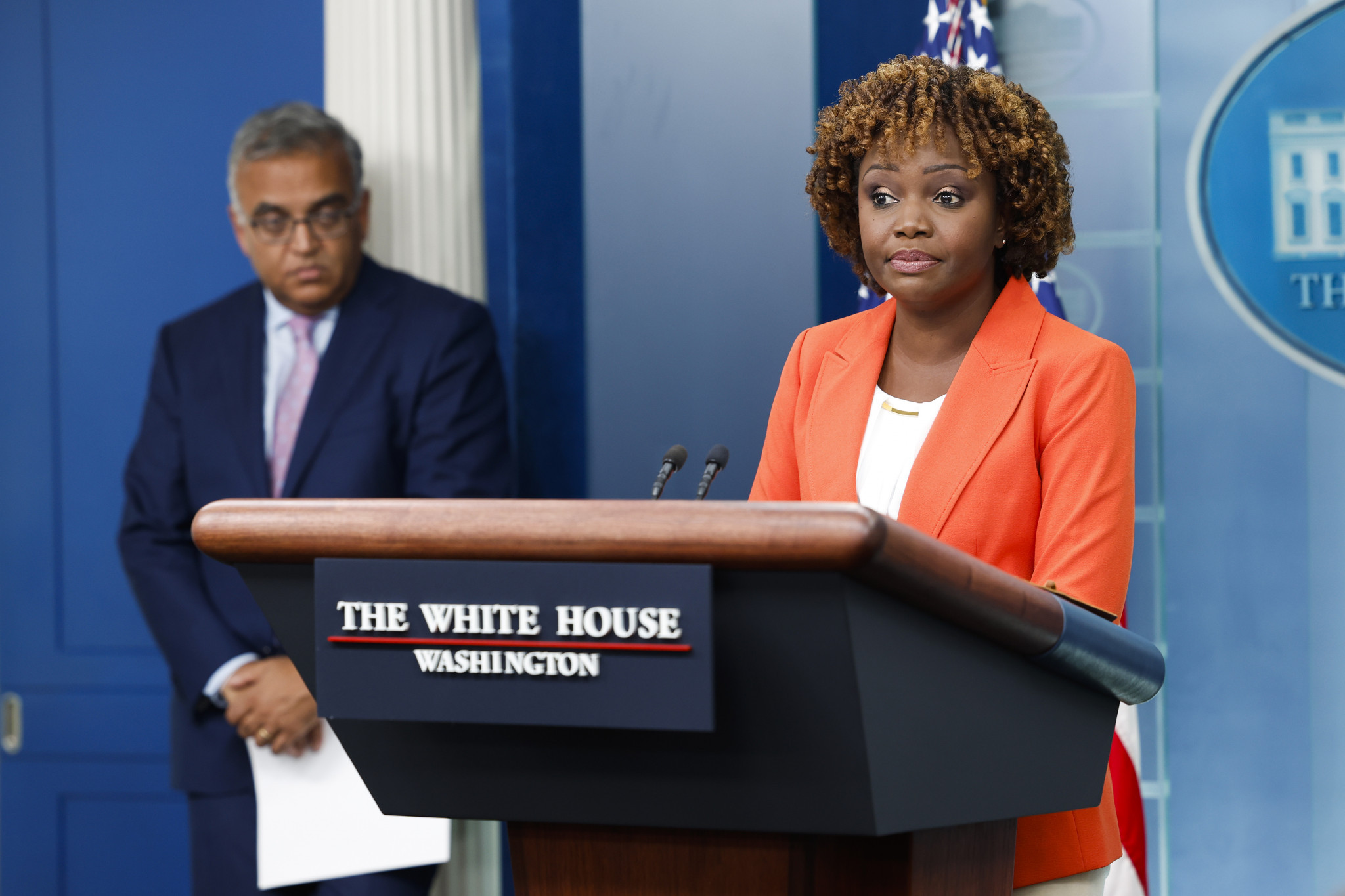 White House press secretary Karine Jean-Pierre gave an update on the condition of Brittney Griner ©Getty Images