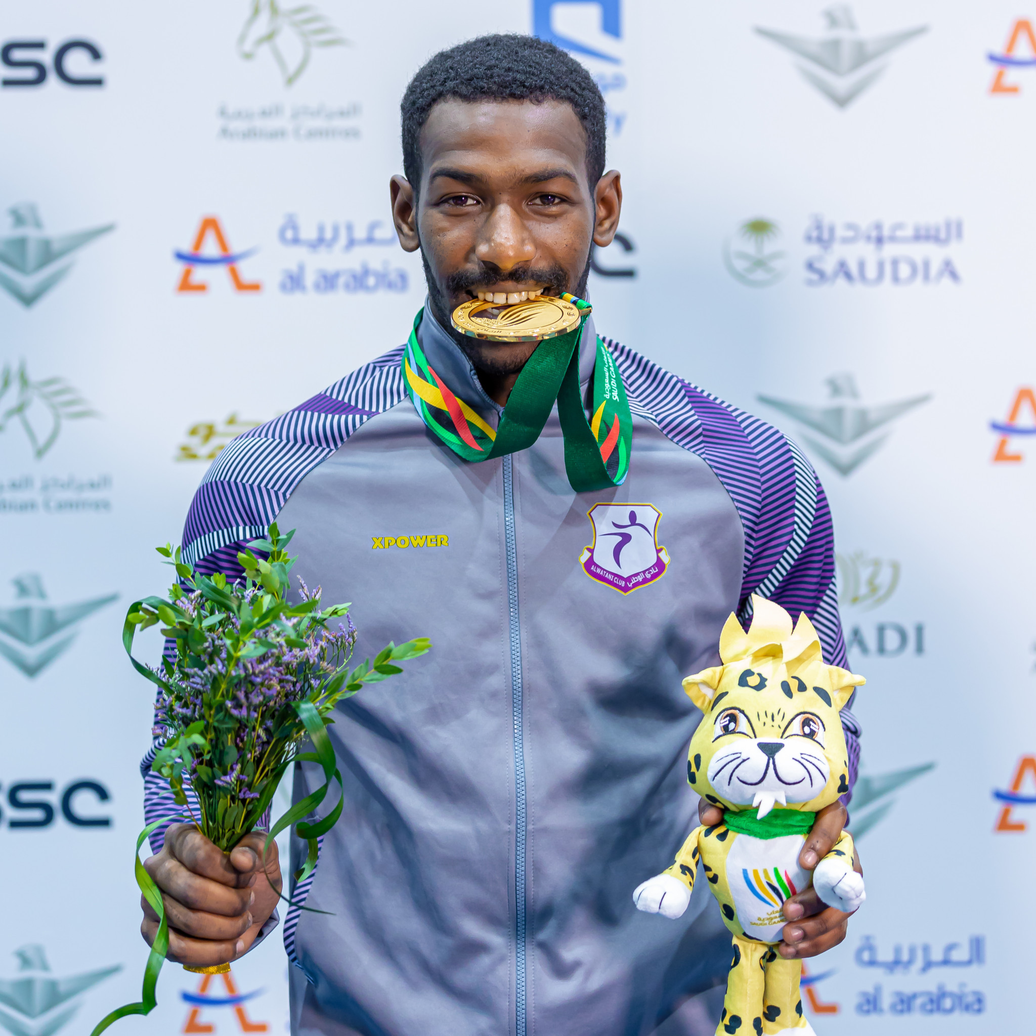 Saad Mohammed Al-Baqmi achieved gold in the men's sabre individual division ©Saudi Games