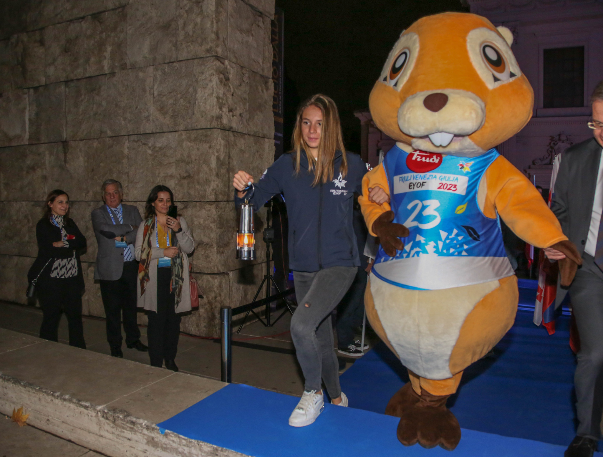 The Friuli Venezia Giulia 2023 mascot Kugy will appear at each stop of the Torch Relay ©EOC