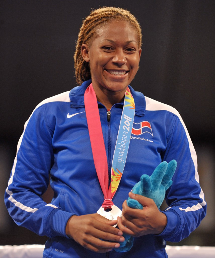 The Dominican Republic's Yenebier Guillen, pictured celebrating a silver medal at the Guadalajara 2011 Pan American Games, was among the winners today ©AIBA