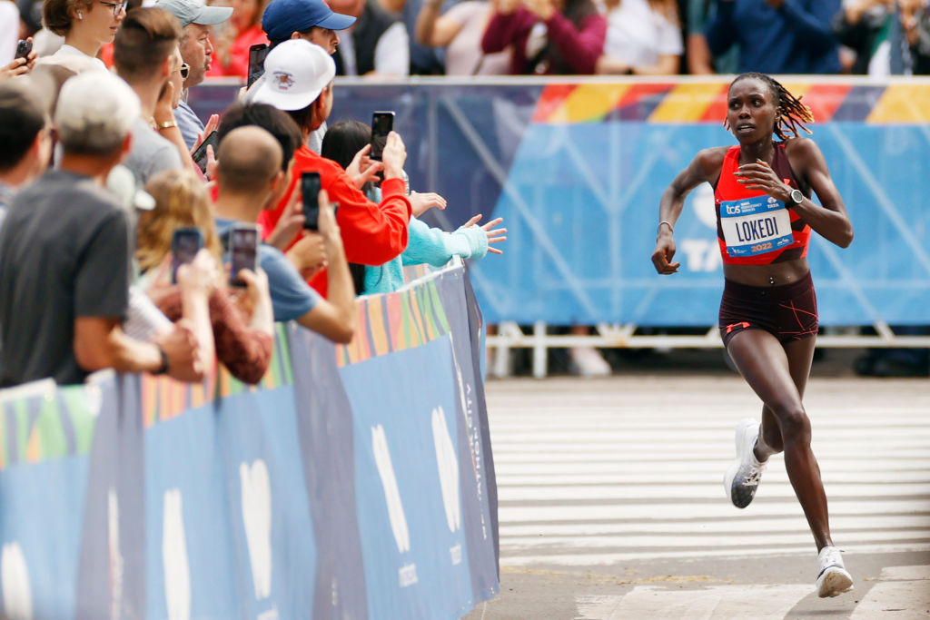 Lokedi earns marathon debut win in New York as Chebet completes Kenyan sweep of men’s major titles
