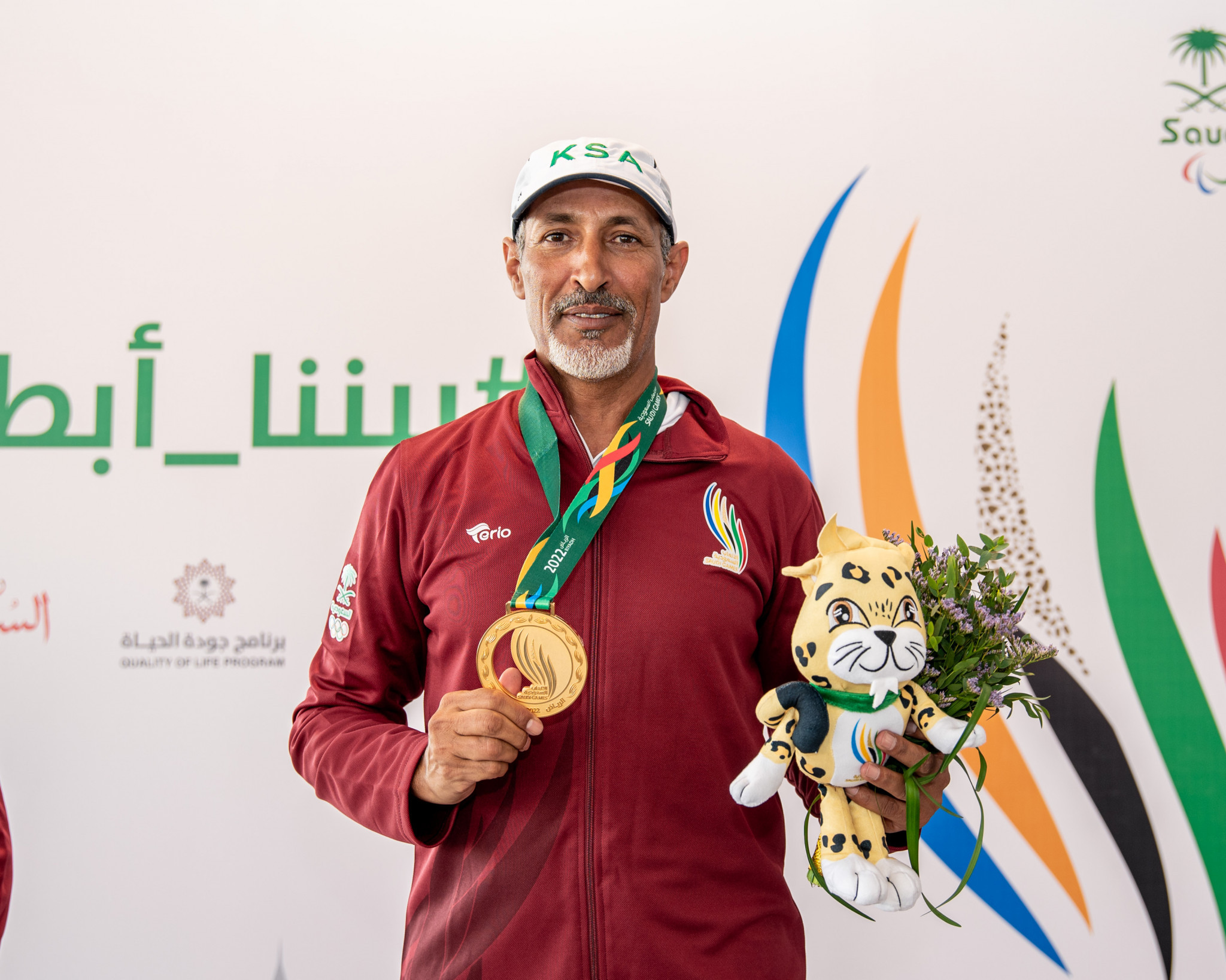 Saeid Al-Mutairi won gold in the men's skeet ©Saudi Games