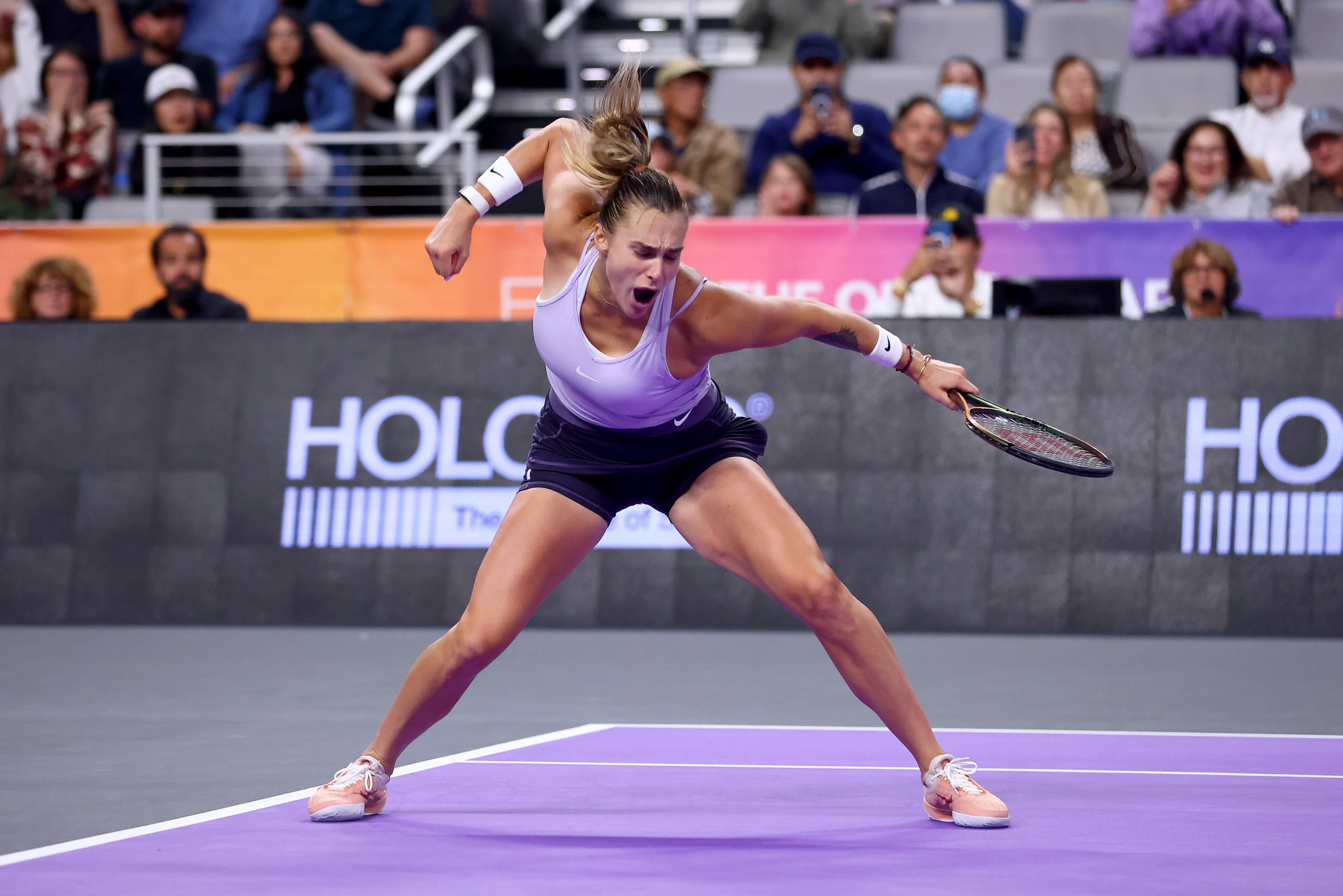 Aryna Sabalenka beat the world number one to reach the WTA Finals final ©Getty Images