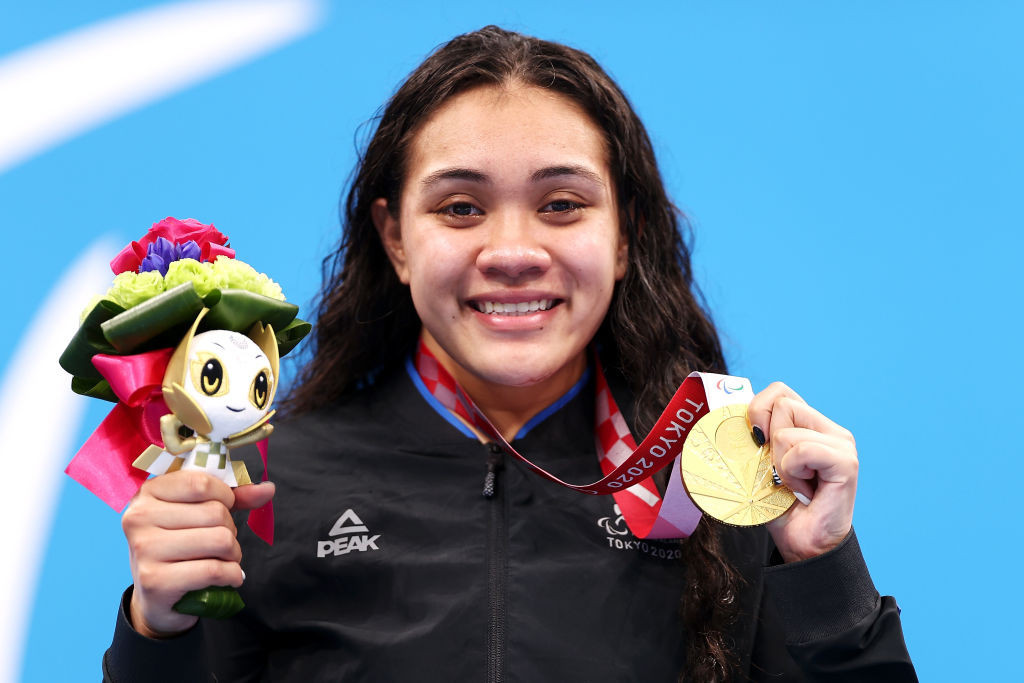 At the delayed Tokyo 2020 Paralympics, Tupou Neiufi New Zealand's first gold medallist as she won the women's 100m backstroke S8 title ©Getty Images